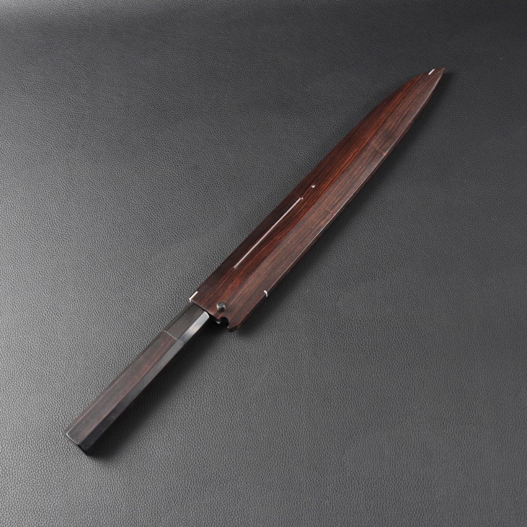 鞘 柳刃包丁 専用の鞘 アフリカ黒檀 尺（刃渡り300mm）サイズ専用 黒檀