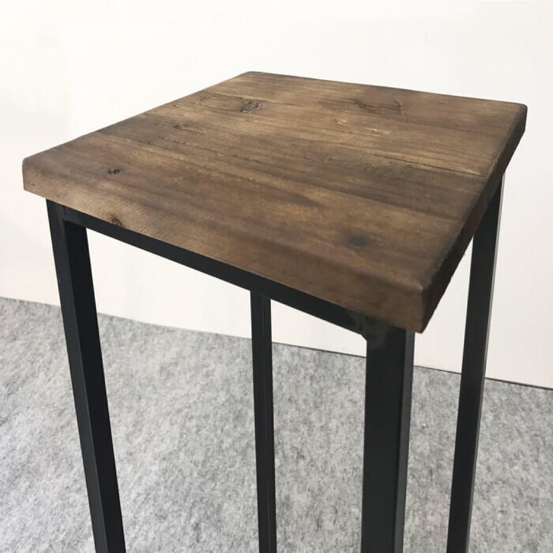 【ブルックリン家具】古材×ブラックスチール ディスプレイスタンド W30×H90