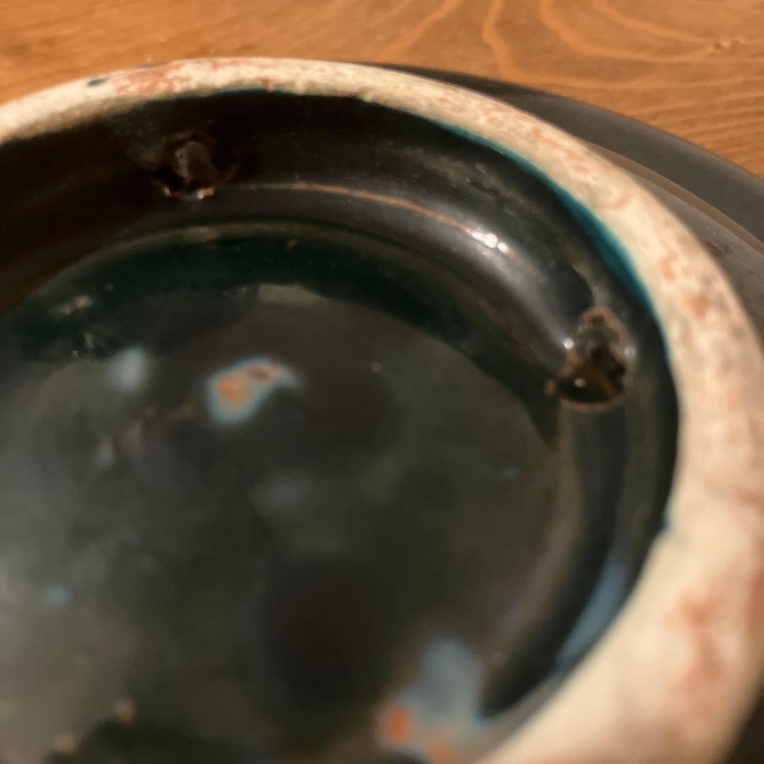 モロッコ　アンティーク皿　壁掛け穴あり