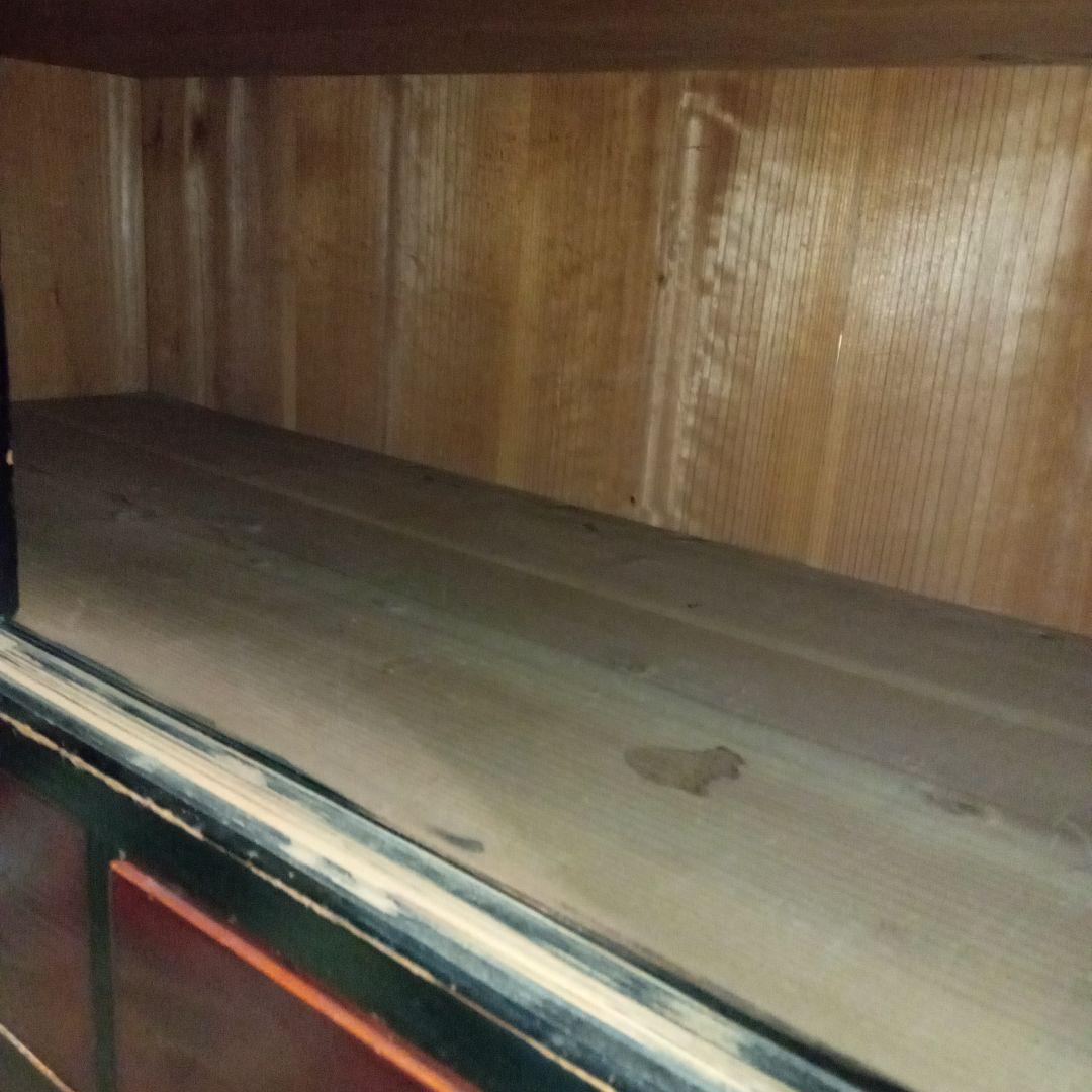 古箪笥　桐タンス　塗タンス　整理タンス　昔ガラス　三段タンス　アンティーク