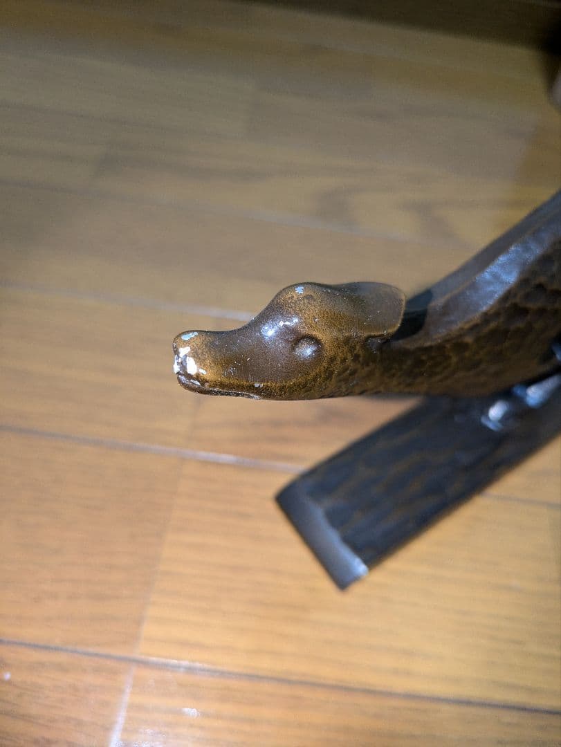 飛躍 犬 置物 金属工芸 小林尚珉 ブロンズ像 干支 戌 - メルカリ