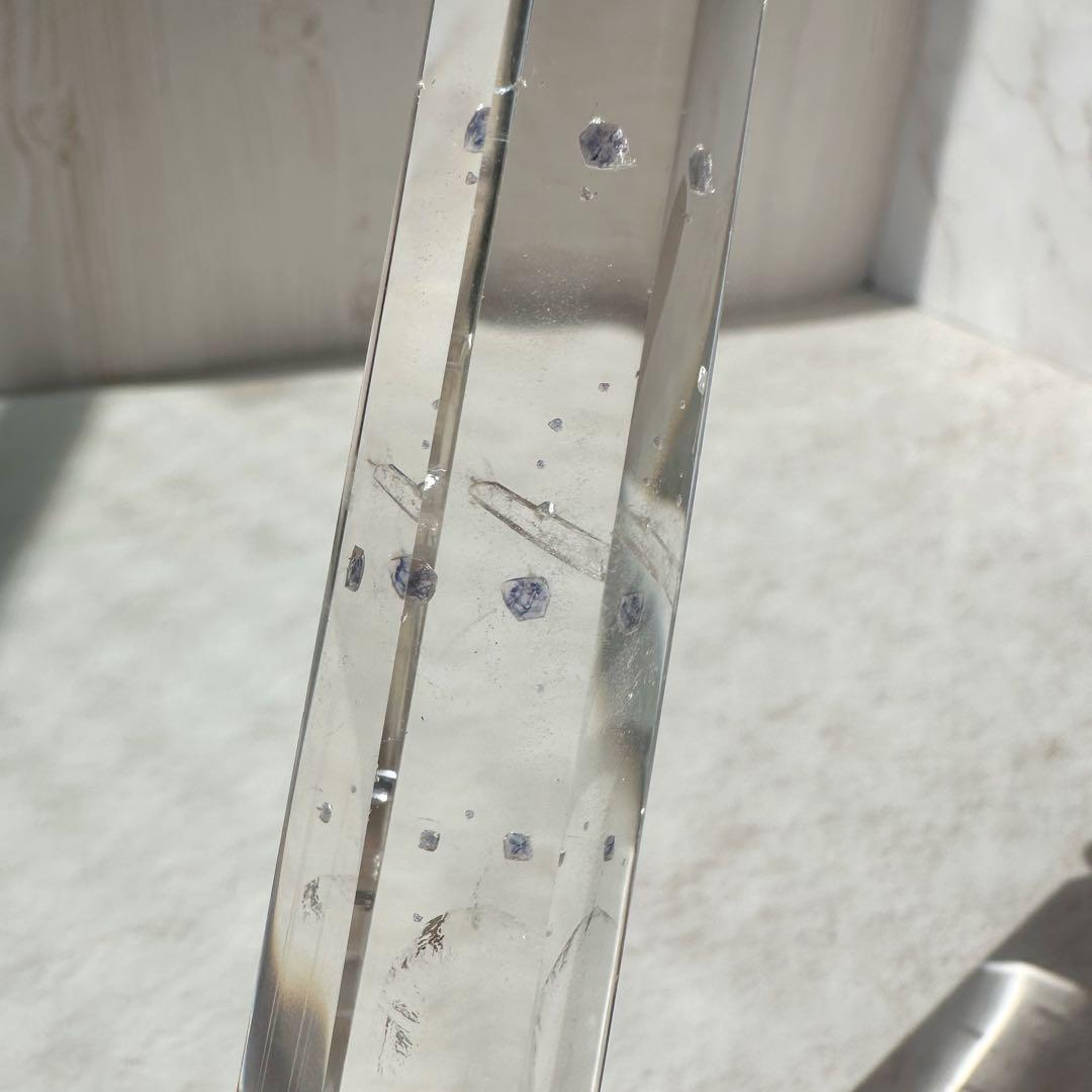 フローライトインクォーツ　クォーツインクォーツ　タワー　ポリッシュ