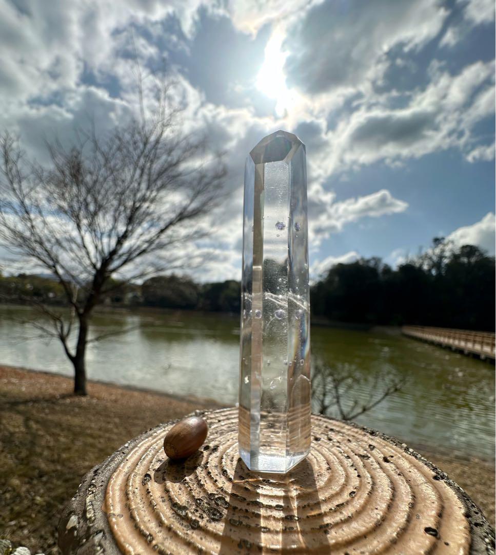 フローライトインクォーツ　クォーツインクォーツ　タワー　ポリッシュ