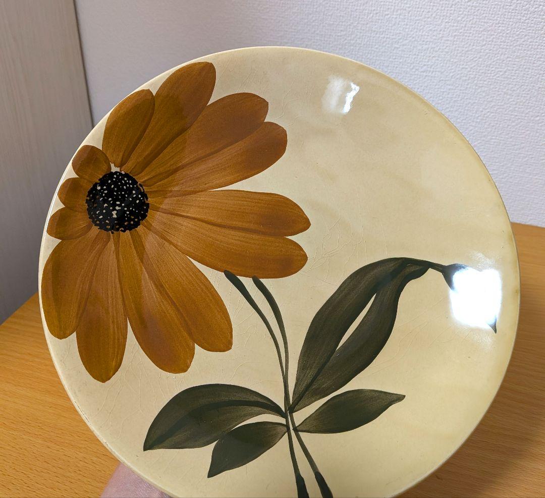 Gien ジアン Tournesol ひまわり プレート 大小 2枚ヴィンテージ