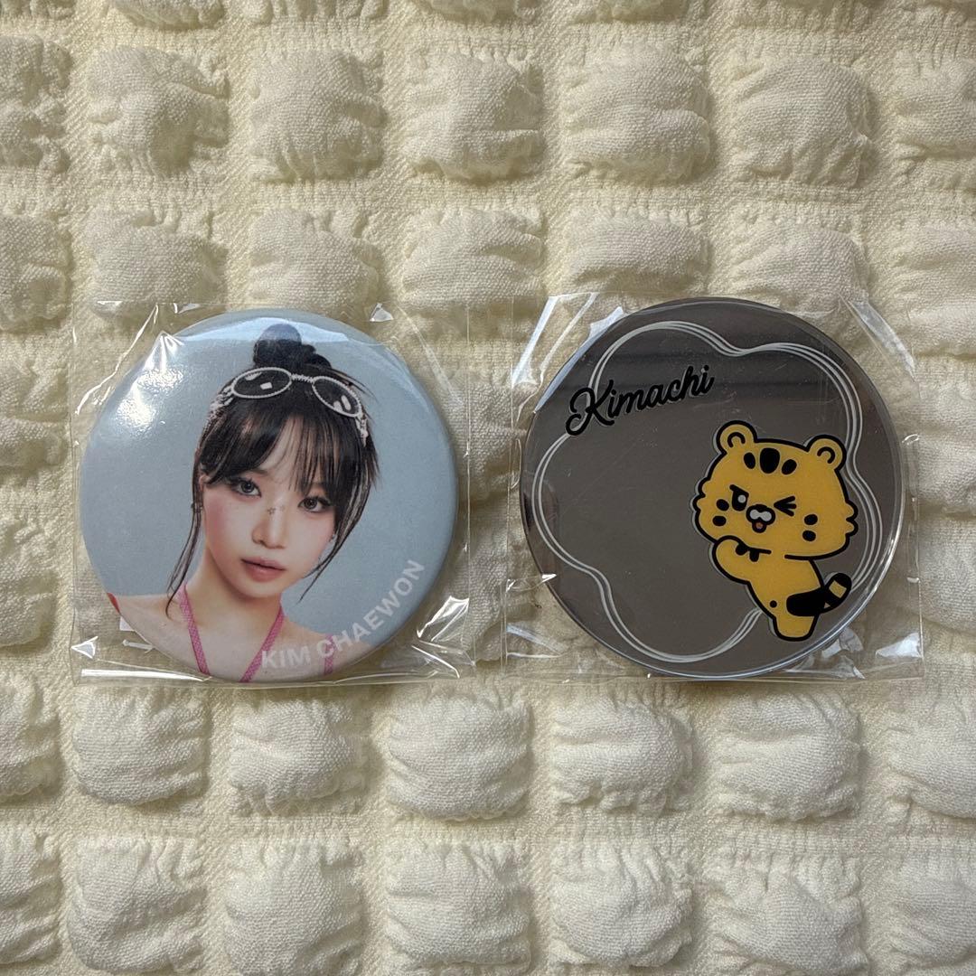 LE SSERAFIM チェウォン キムアチ 缶バッジ アクリルミラーステッカー