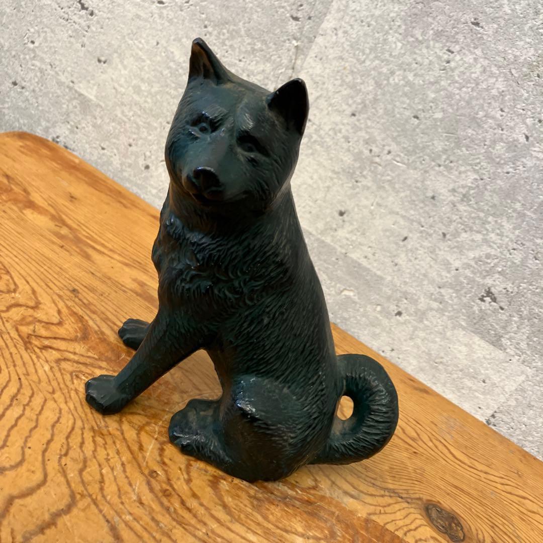 昭和レトロ 陶器製 紀州犬 甲斐犬 ドッグ 干支 置物 オブジェ レトロ