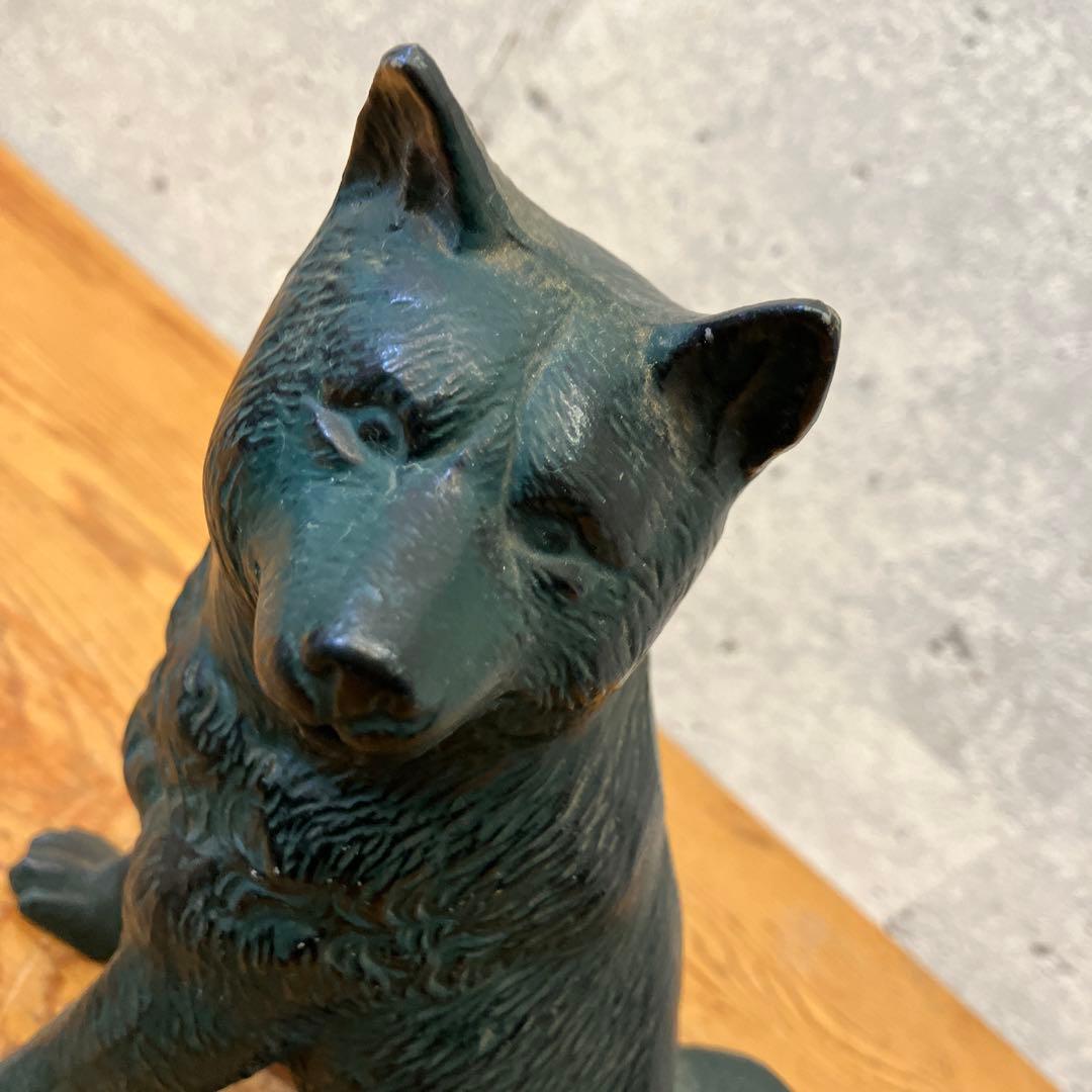 昭和レトロ 陶器製 紀州犬 甲斐犬 ドッグ 干支 置物 オブジェ レトロ