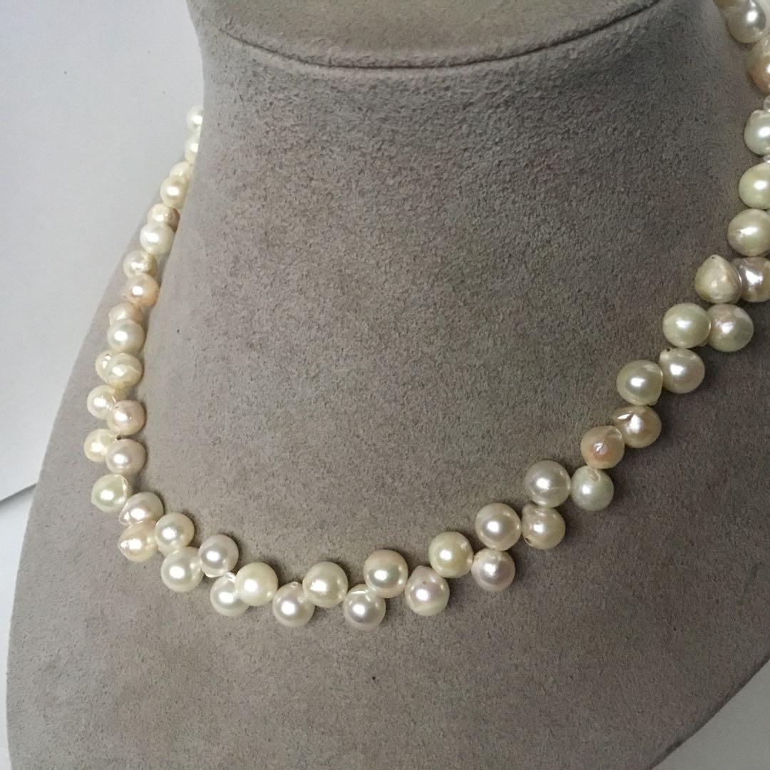 【あこや本真珠★バロック★シルバー★パールネックレス★ハンドメイドネックレス】