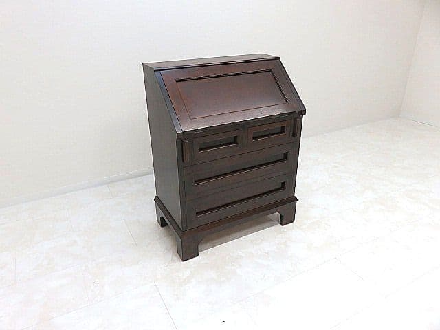 松本民芸家具 ミズメ桜無垢 高山式ライティングビューロー 　ライティングデスク