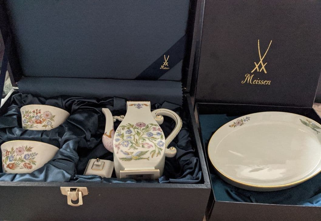 マイセン未使用　超希少価値の色のリキュールセット