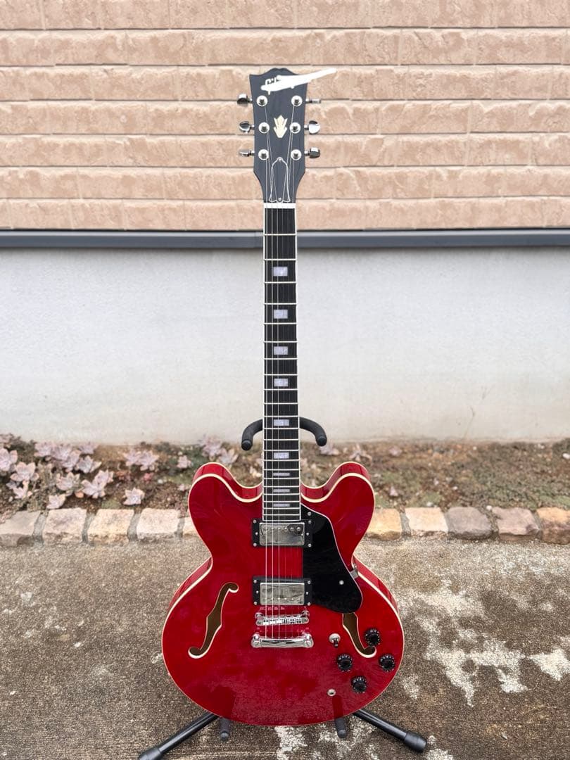 チブソン ES-335 レッド セミホロウボディ