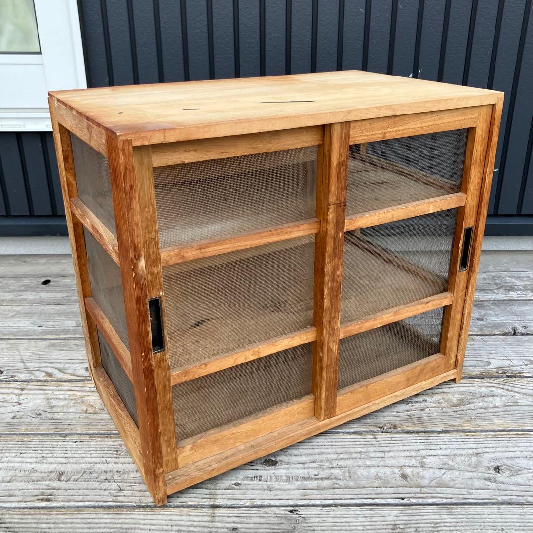 蝿帳食器棚収納棚網戸棚古道具古家具昭和レトロ店舗什器アンティーク