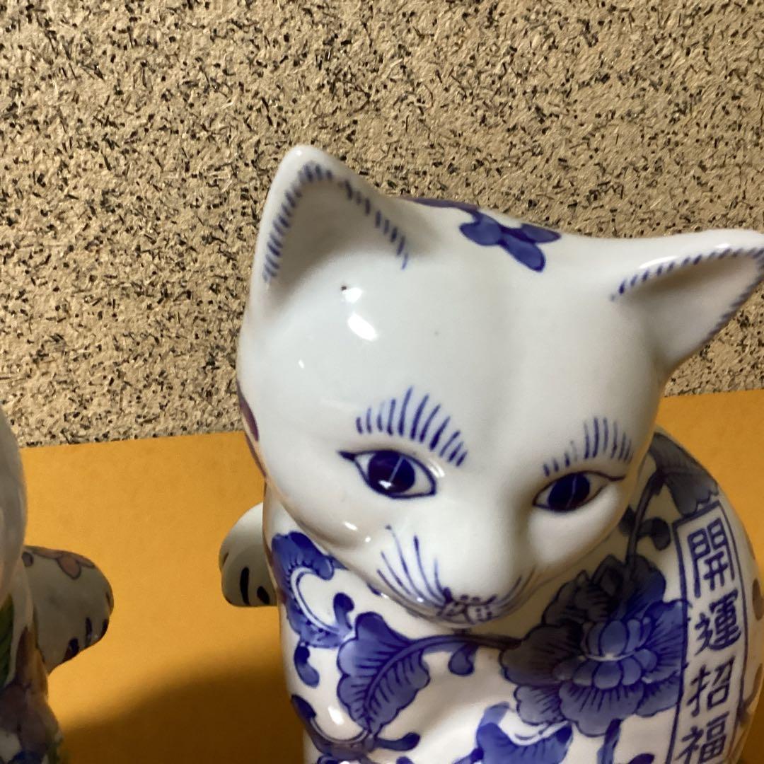 2068 招き猫置物陶器製