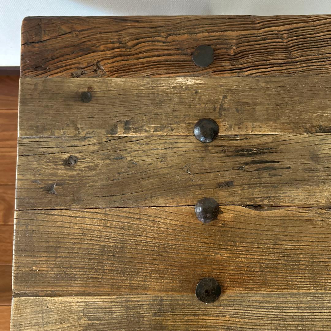 ローテーブル センターテーブル アンティーク風 木目 木 ヴィンテージ風 カフェ