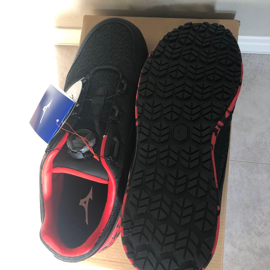 新品未使用　ミズノ　安全靴　オールマイティー　27センチ　黒✖️赤　ブラック