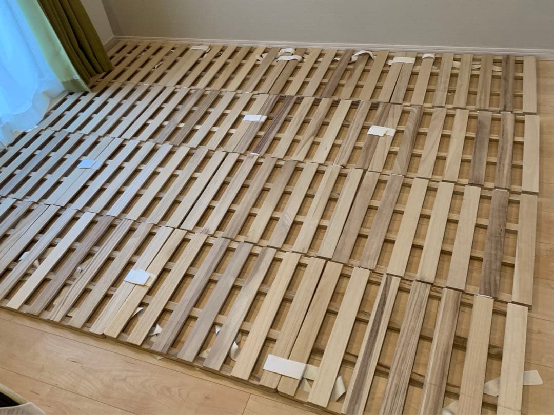 2点セット　RASIK 四つ折り　桐すのこベッド　カビ対策　セミダブル