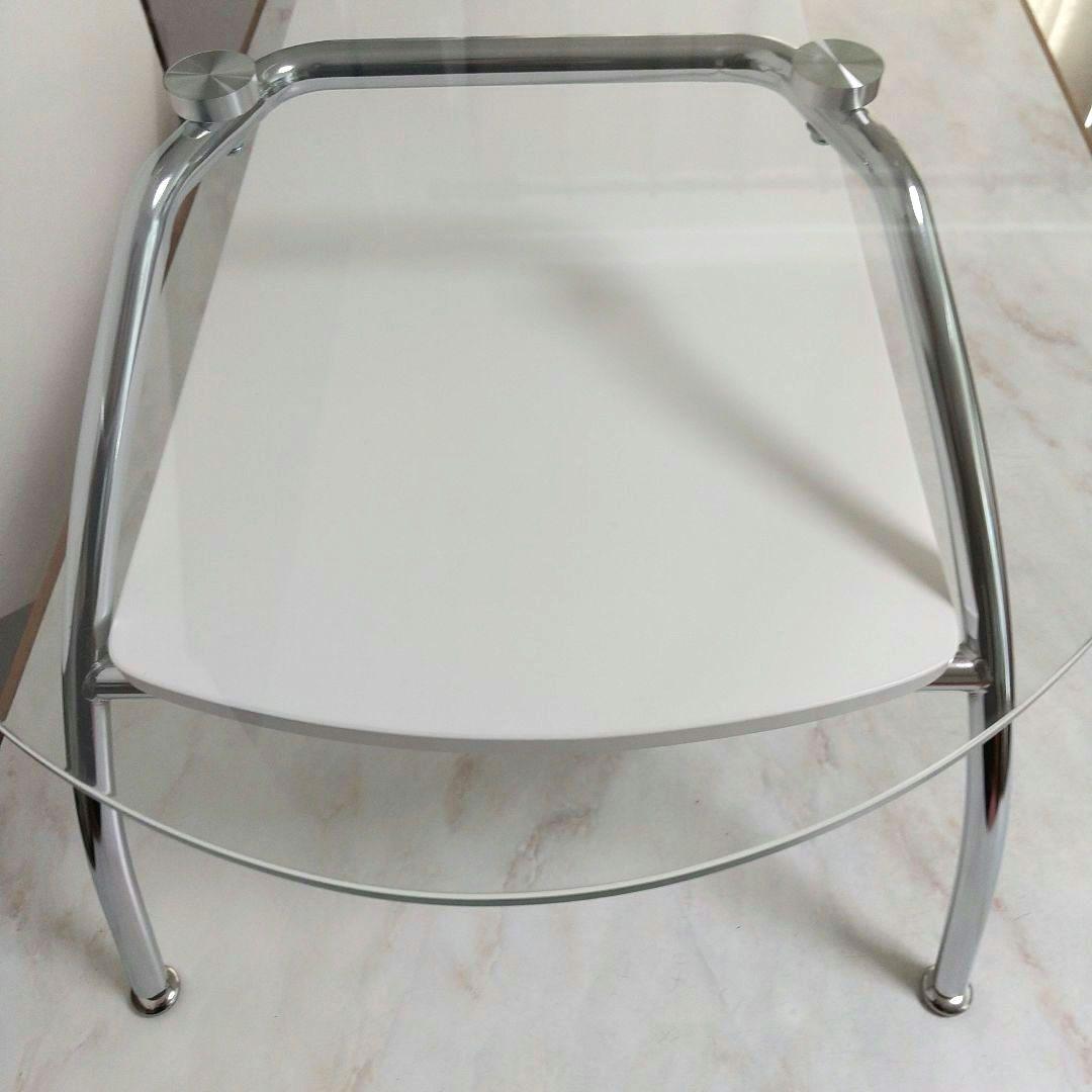 【 美品 】ニトリ 楕円形ガラスセンターテーブル