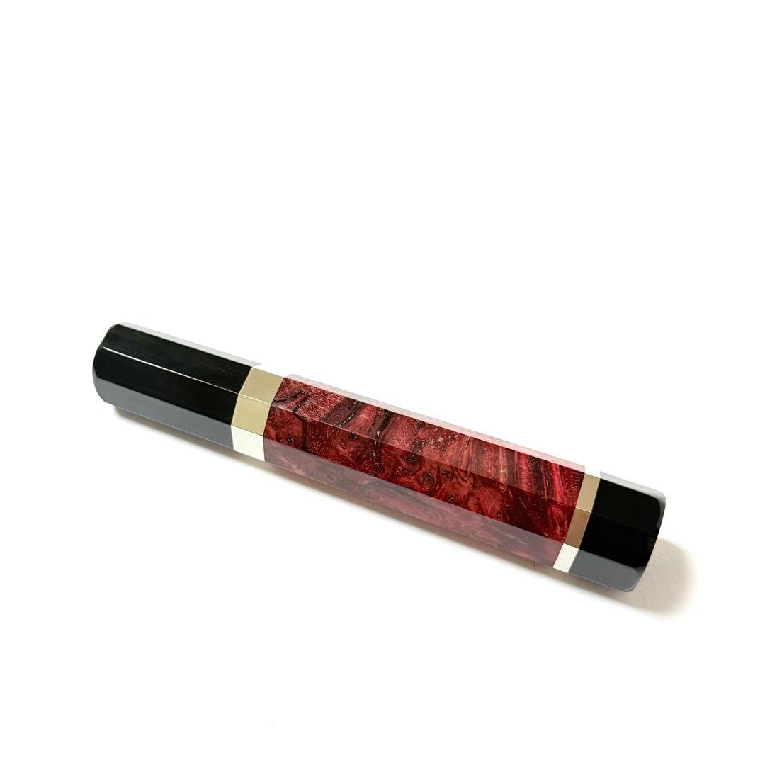 黒水牛角 ペティ4寸 スタビライズドウッド 八角柄 ペティ120 包丁の柄l