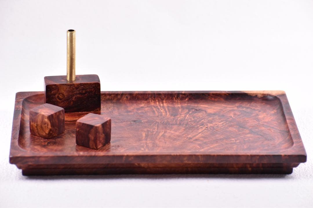 No.384ホンジュラス・ローズウッド瘤のトレー - メルカリ