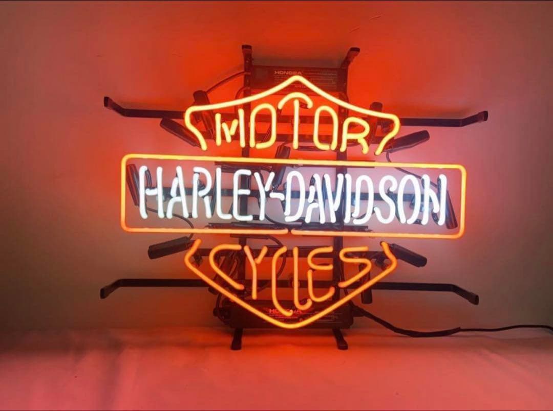 本物ネオン管ハーレーダビットソンネオンサイン/Harley-Davidson