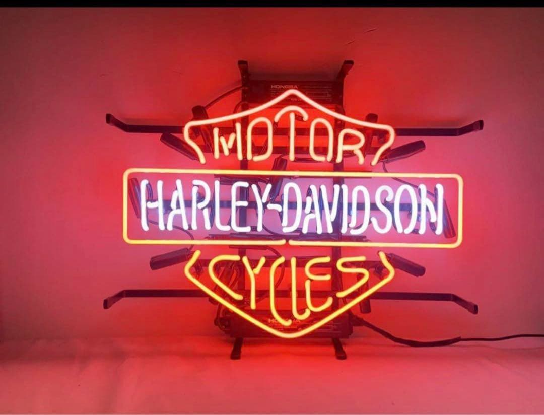 本物ネオン管ハーレーダビットソンネオンサイン/Harley-Davidson