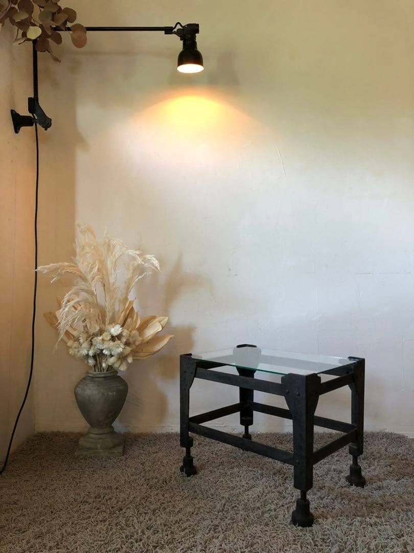 アンティーク/ビンテージ 鉄製ミニテーブル 工業系 古民家 レトロ 配送料込み