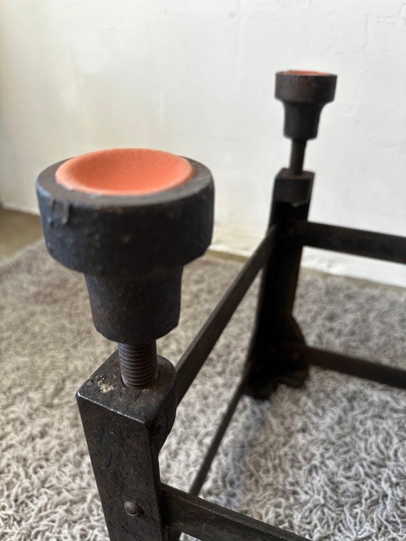 アンティーク/ビンテージ 鉄製ミニテーブル 工業系 古民家 レトロ 配送料込み