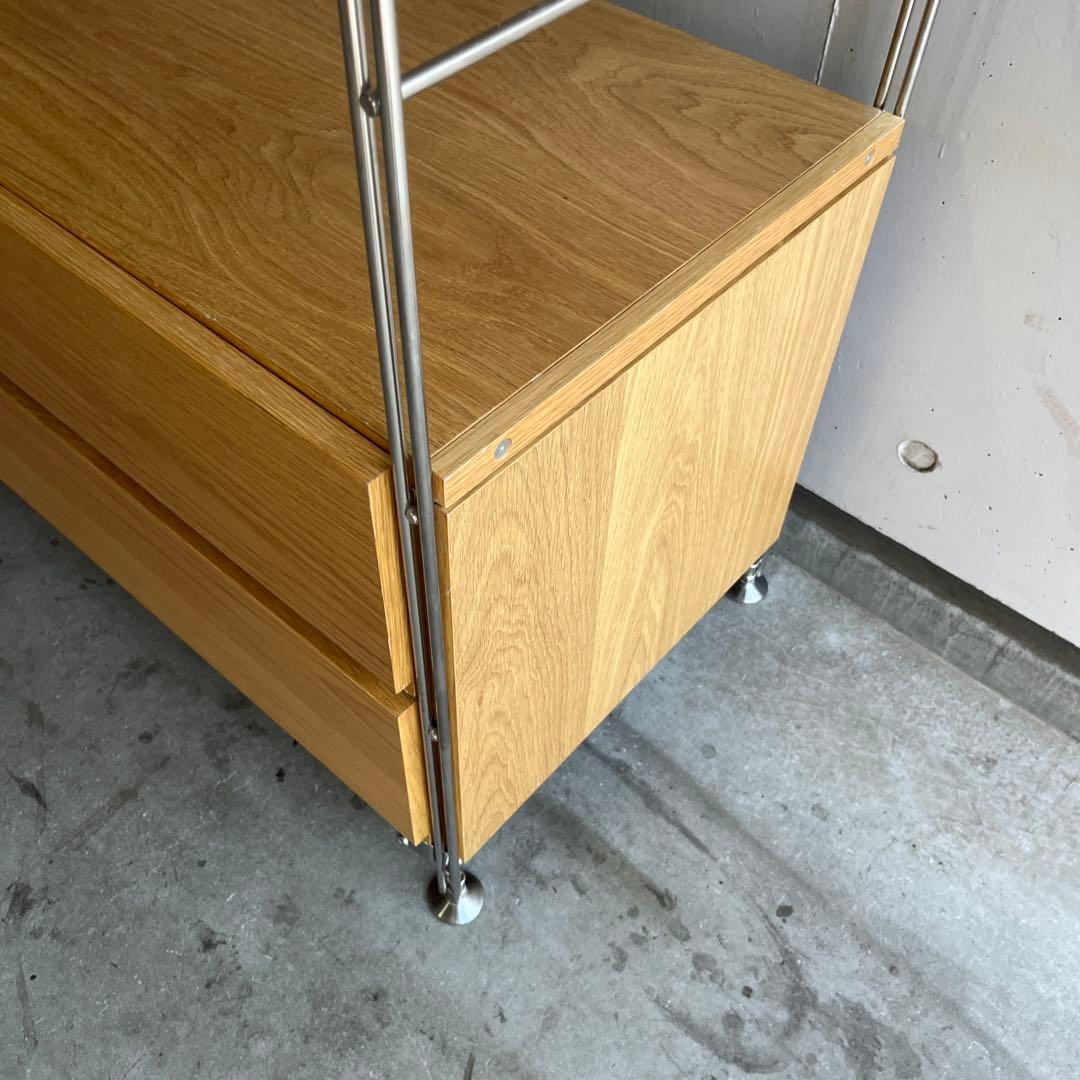 notes★無印 ステンレスユニットシェルフ・オーク材・ワードローブセット