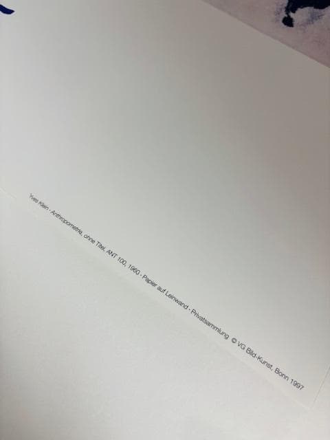 額装済/324/ 1997（イヴ クライン）/ポスター