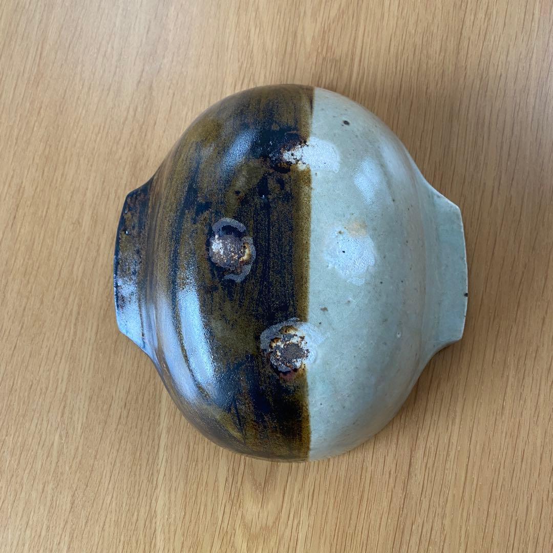 民藝 岩井窯 山本教行 耳付楕円鉢 大サイズ