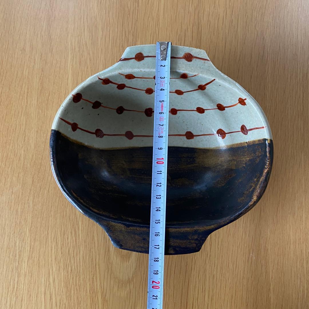 民藝 岩井窯 山本教行 耳付楕円鉢 大サイズ