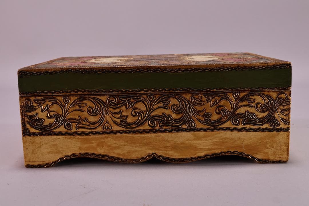 アンティーク雑貨 イタリア金箔工芸 デコ フィオレンティーノ トレイ