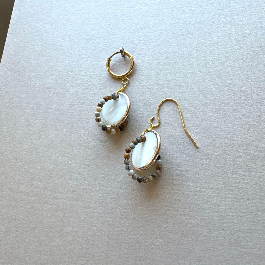 no.198 雪後の白蝶貝とdouble circle