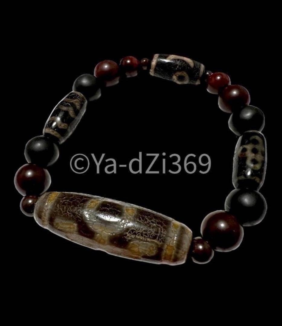【一点限り】Dzi ジービーズ 上肯藏伝龍紋火供養大人天珠のブレス 二十一眼火供天珠 – 天然石屋 優月堂