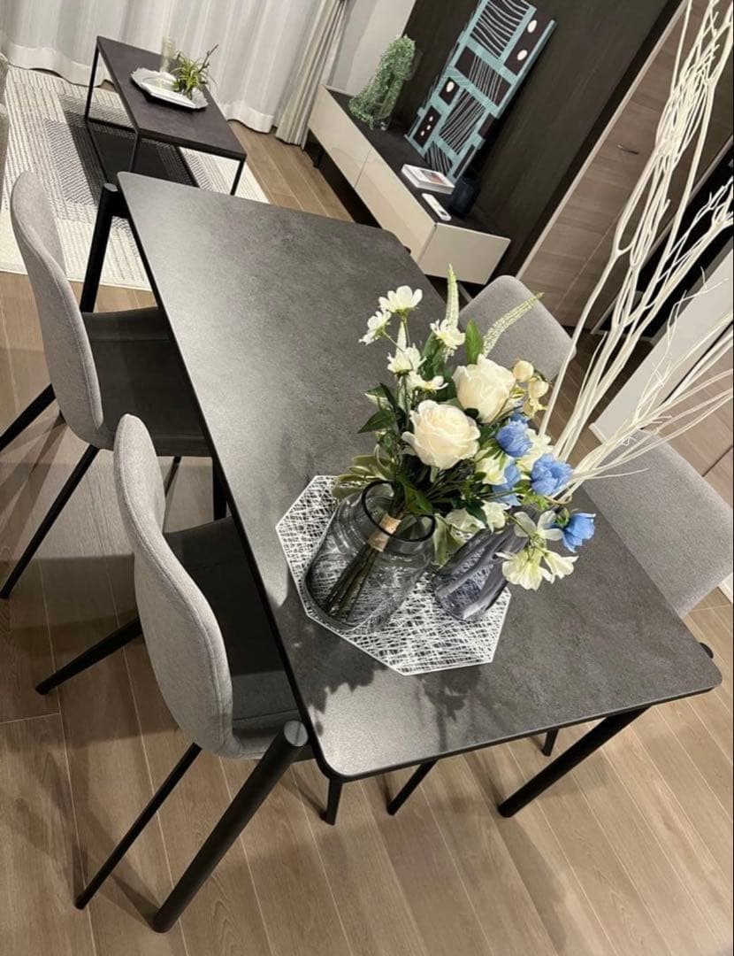 【美品】定価2.75万円 MKマエダ ダインニングチェア CHC-001 GY