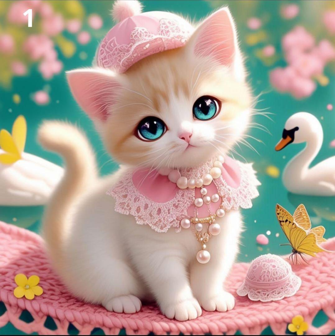 在庫パネル生地ご紹介 ⑤　猫ちゃんパネル生地　ハンドメイド