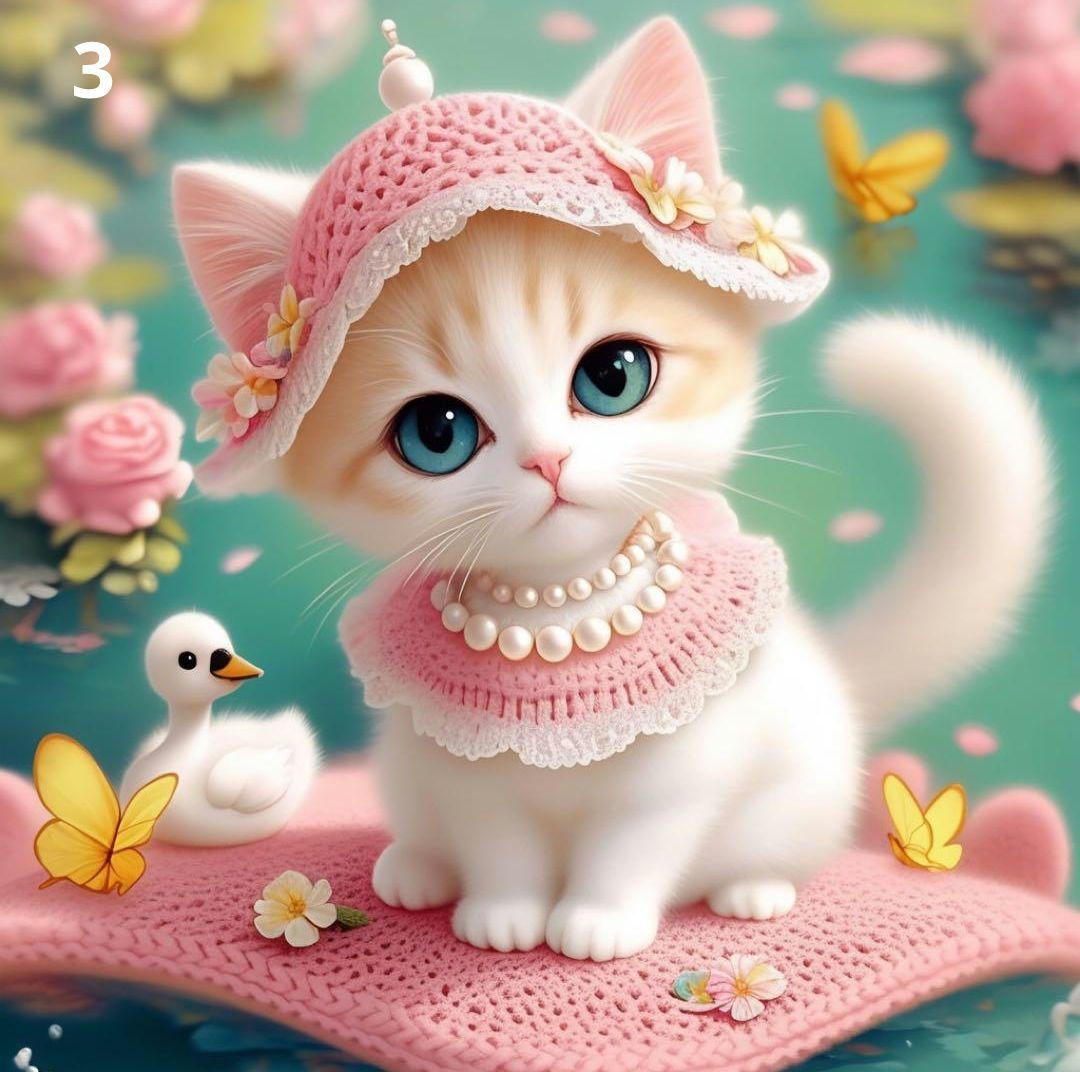 在庫パネル生地ご紹介 ⑤　猫ちゃんパネル生地　ハンドメイド