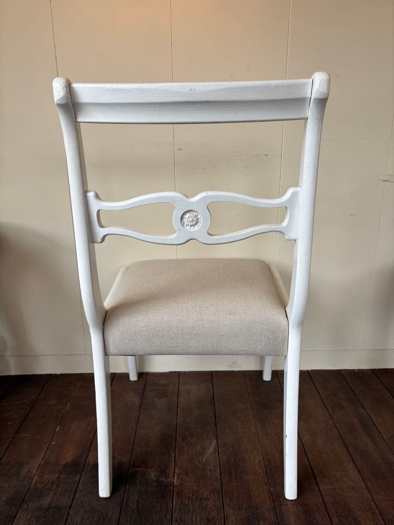 オールドカリモクOLDKARIMOKU ホワイトペイントヴィンテージ椅子チェア