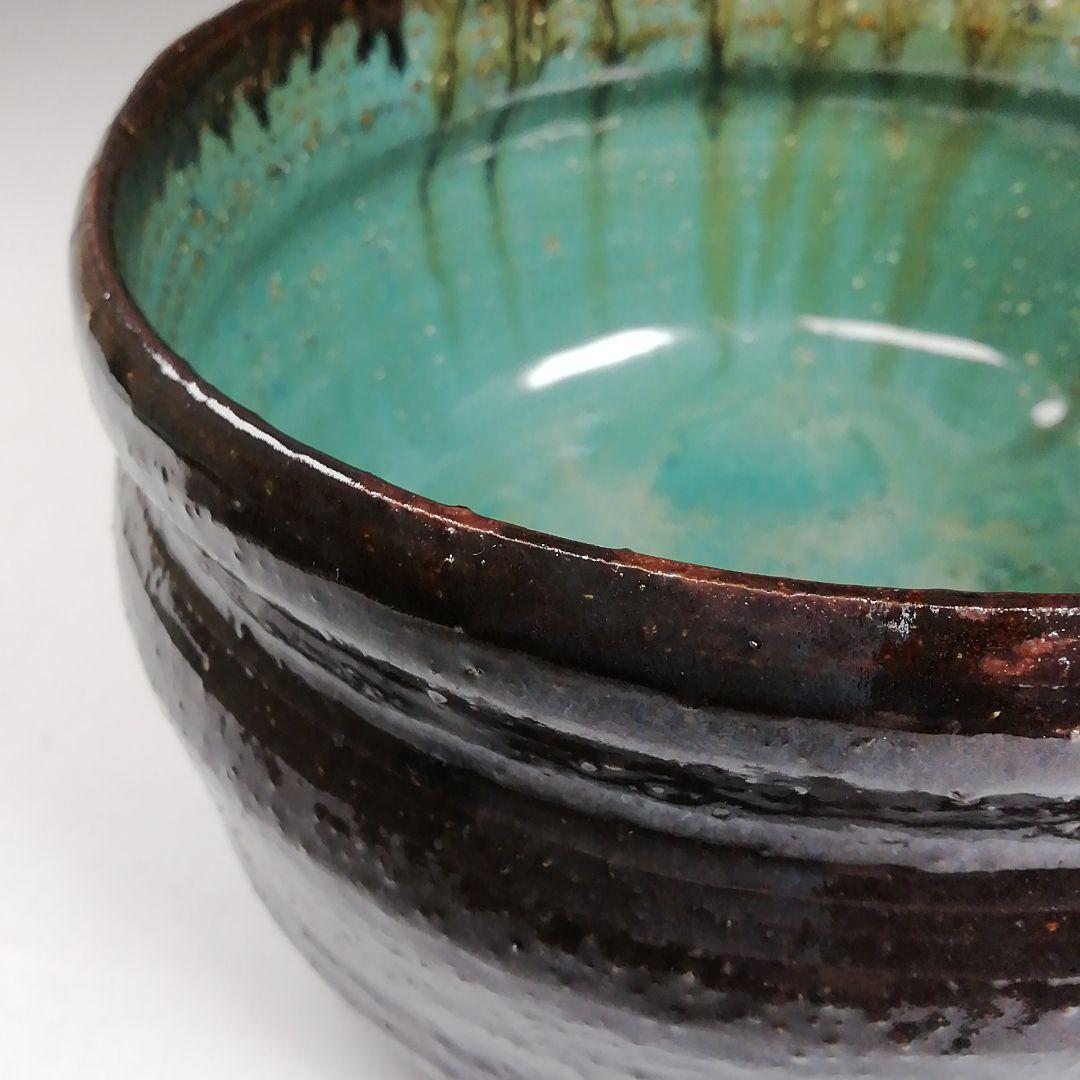 W159 建水 『上野焼』『第十五代 熊谷紅陽 作』 共箱 茶道具