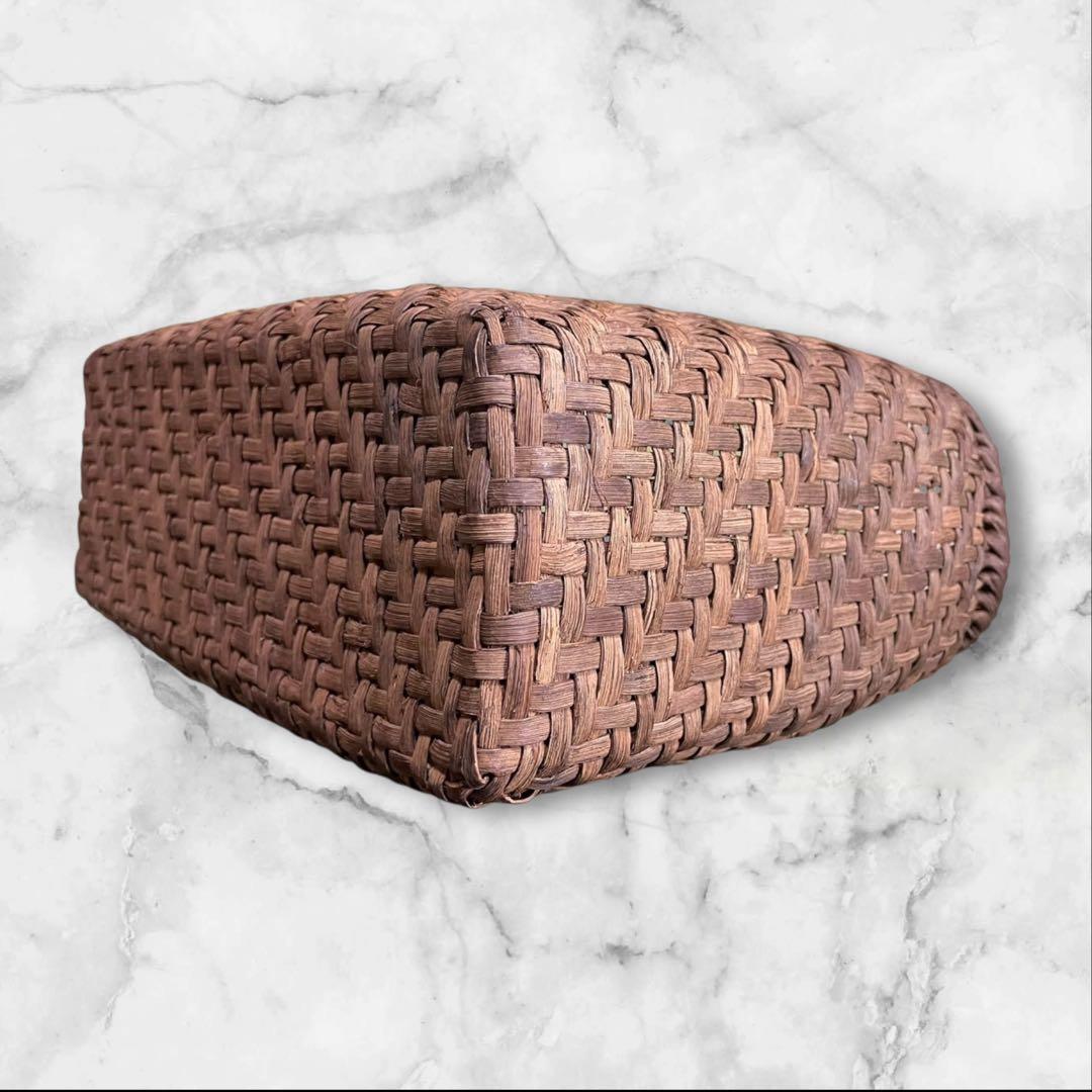 山葡萄 かごバッグ 手作り 籠 編み込み 網代編み