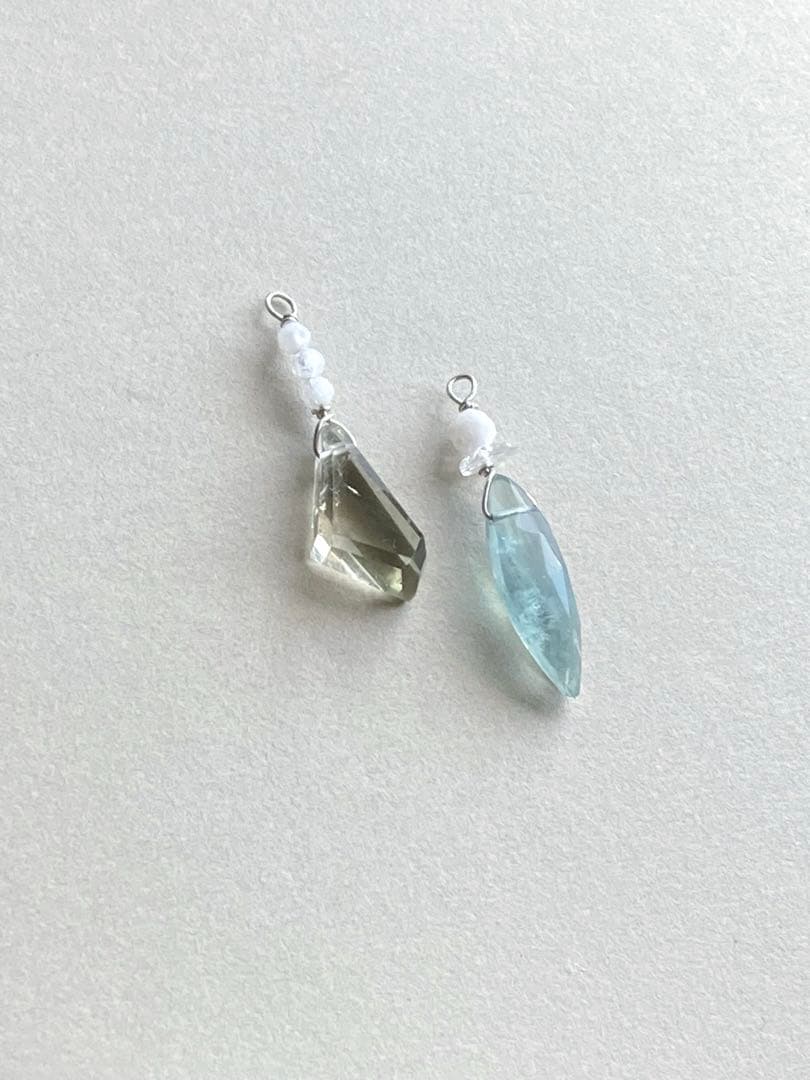 no.0042 可愛いムーンストーンとレモンスモーキー　一点物