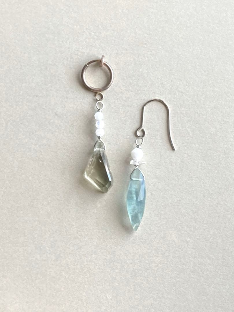 no.0042 可愛いムーンストーンとレモンスモーキー　一点物