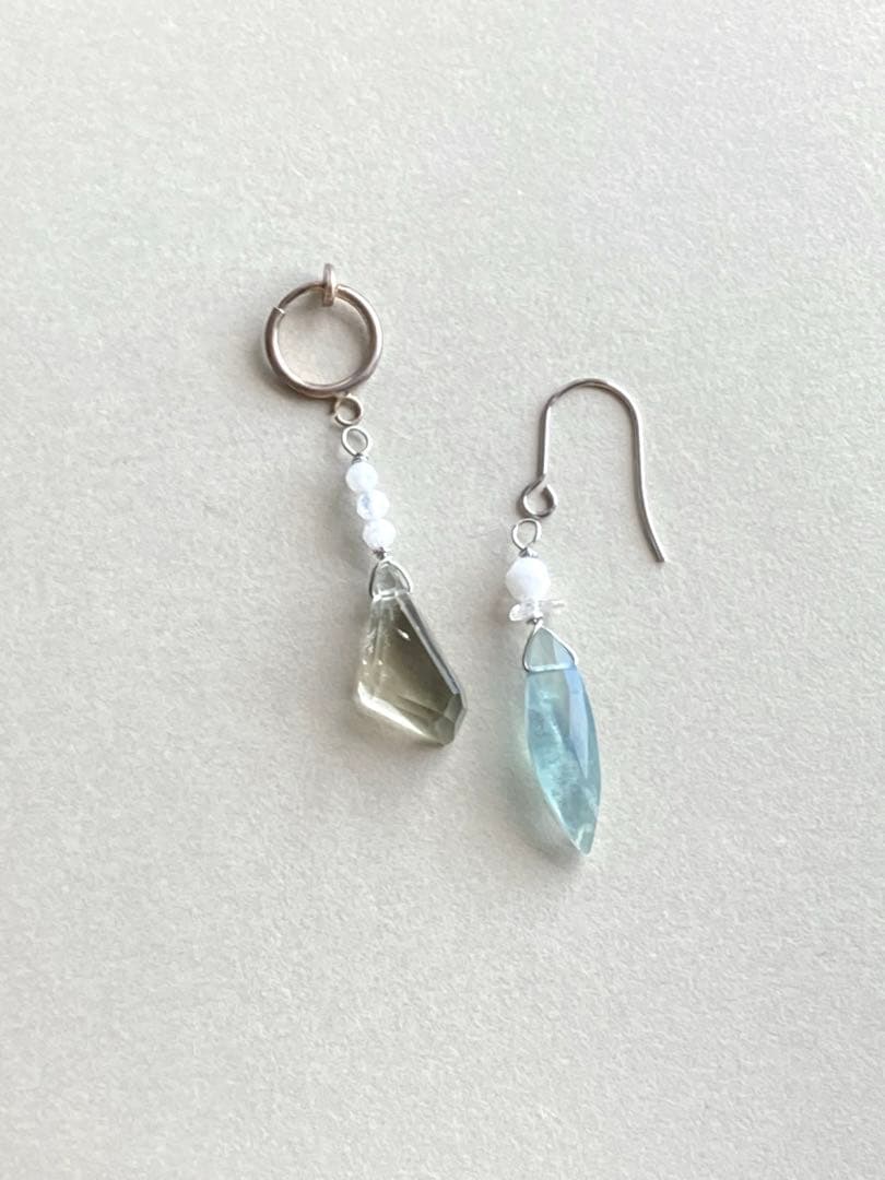 no.0042 可愛いムーンストーンとレモンスモーキー　一点物