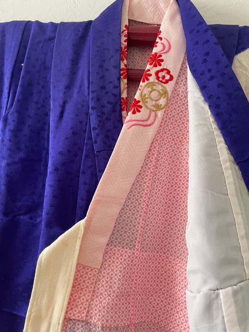 七五三　三歳　難あり　三歳　お着物セット　作り帯コーデ