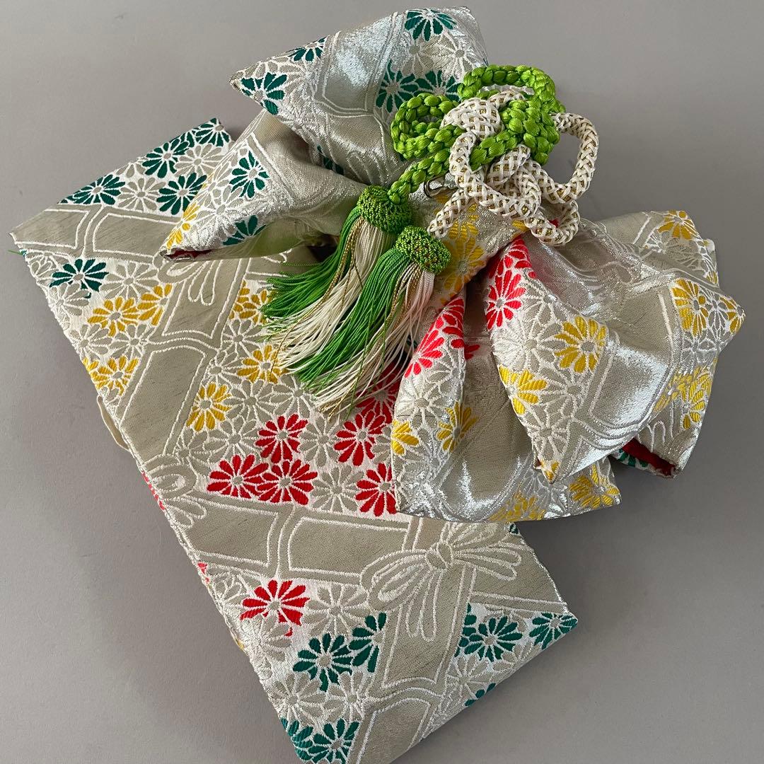 七五三　三歳　難あり　三歳　お着物セット　作り帯コーデ