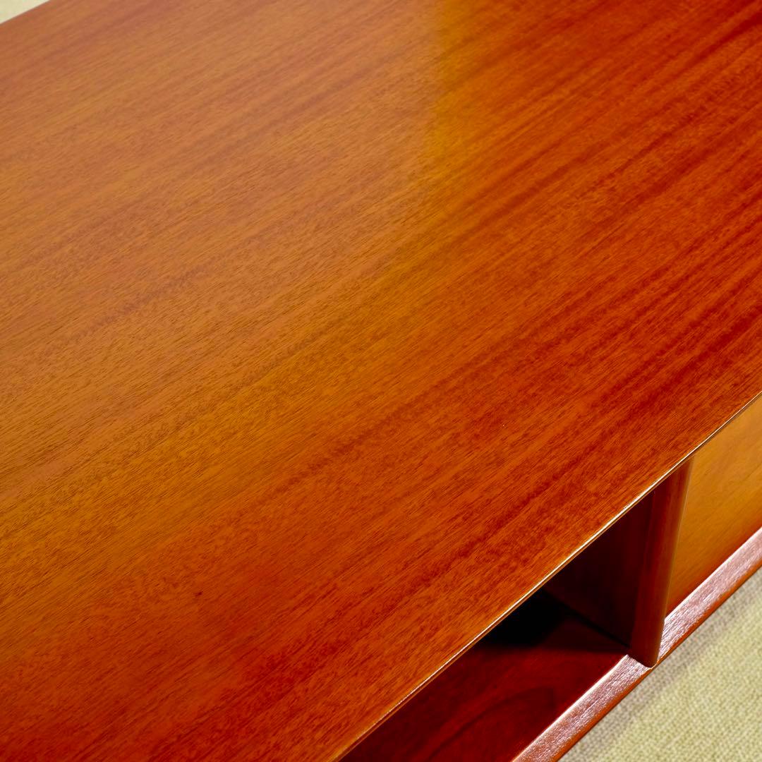 N 新品 北欧 センターテーブル ローテーブル 木製 机 座卓 引き出し 赤茶色