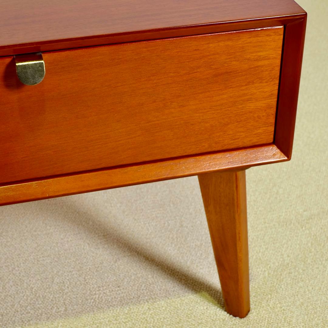 N 新品 北欧 センターテーブル ローテーブル 木製 机 座卓 引き出し 赤茶色