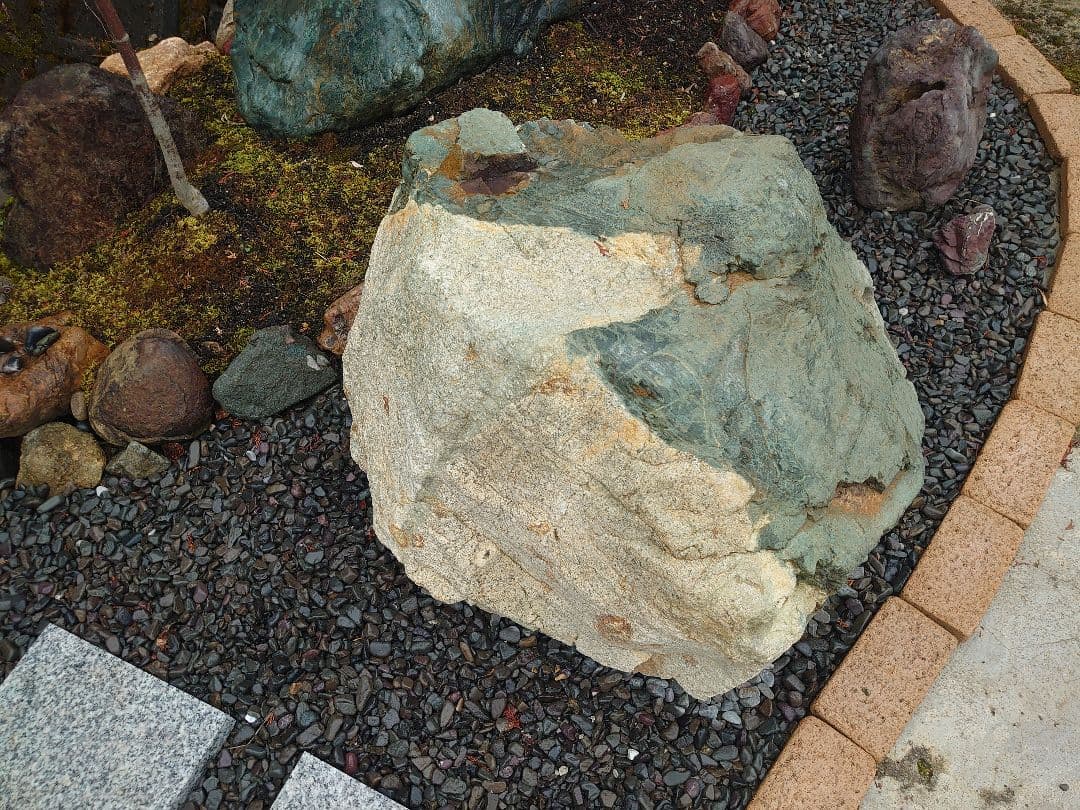 京都産 青石 350kg 庭石 天然石 自然石 鑑賞石