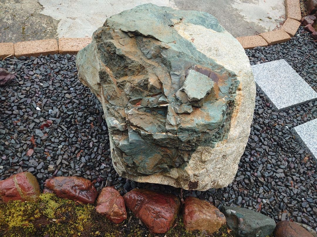 京都産 青石 350kg 庭石 天然石 自然石 鑑賞石