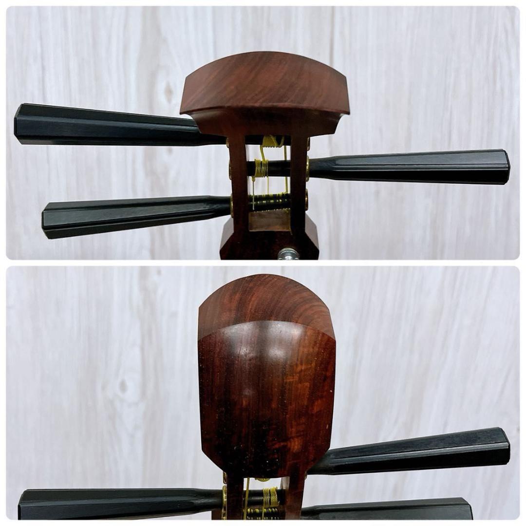 三味線 中棹 丸打胴 動物皮 東さわり 撥 ハードケース付 和楽器 弦楽器